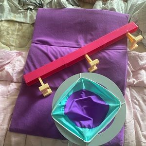 Trampoline,acrobatic set and double bicycle for Barbie type dolls